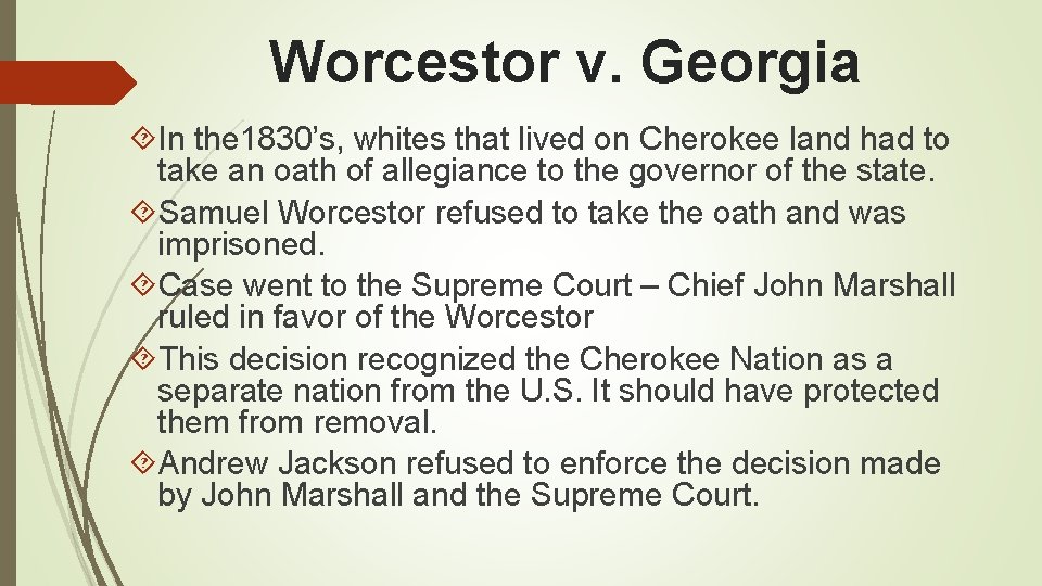 Georgias Expansion and the Trail of Tears The