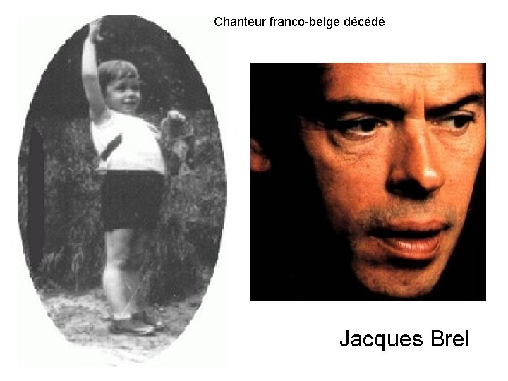 Chanteur franco-belge décédé Jacques Brel 