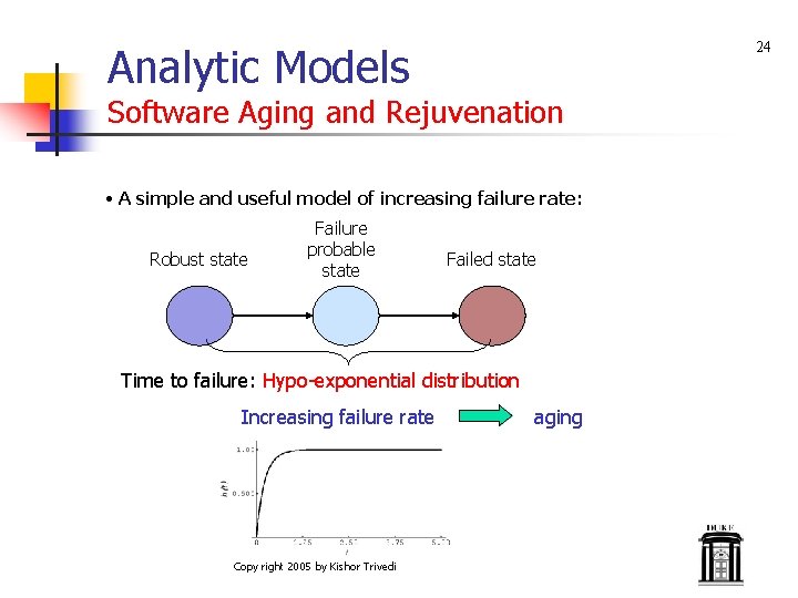 Analytic Models 24 Software Aging and Rejuvenation • A simple and useful model of