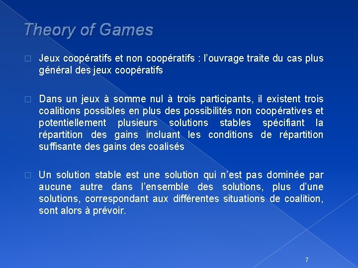 Theory of Games � Jeux coopératifs et non coopératifs : l’ouvrage traite du cas