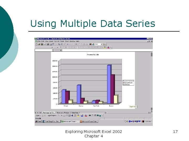 Using Multiple Data Series Exploring Microsoft Excel 2002 Chapter 4 17 