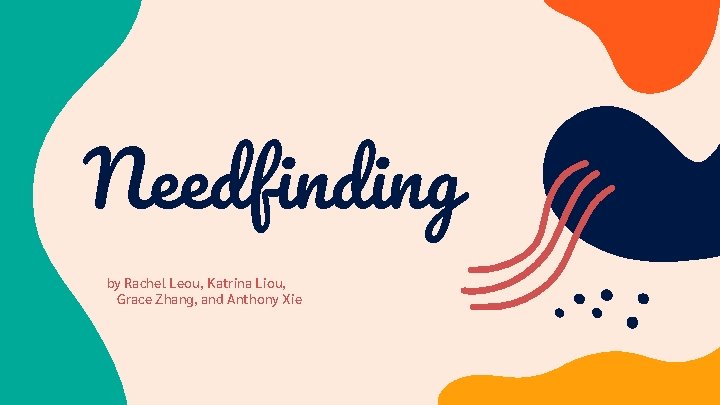 Needfinding by Rachel Leou, Katrina Liou, Grace Zhang, and Anthony Xie 