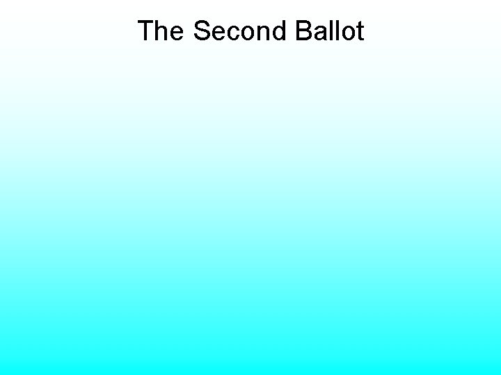 The Second Ballot 