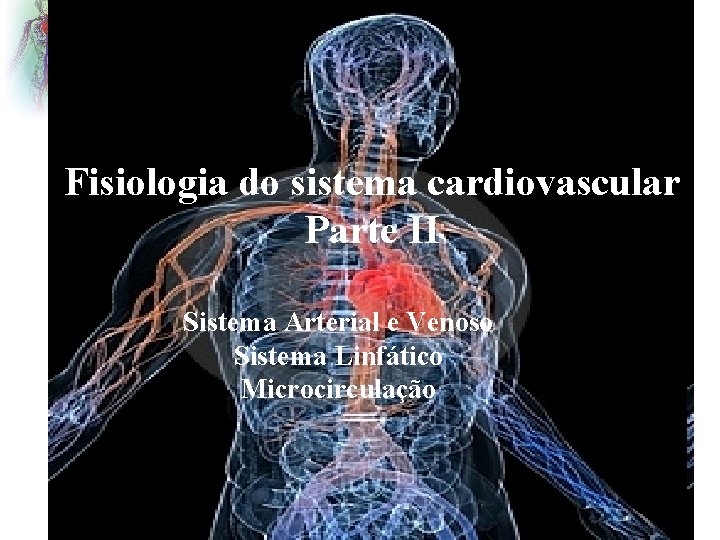 Fisiologia do sistema cardiovascular Parte II Sistema Arterial e Venoso Sistema Linfático Microcirculação 