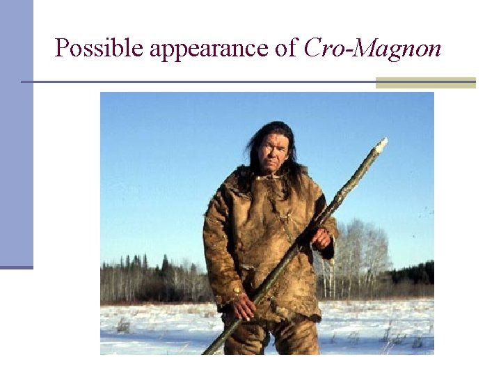 Possible appearance of Cro-Magnon 