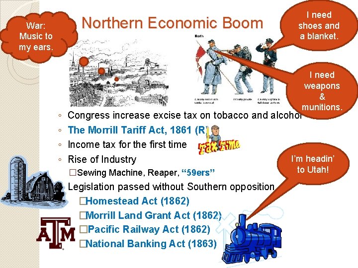 Northern Economic Boom War: Music to my ears. ◦ ◦ I need shoes and