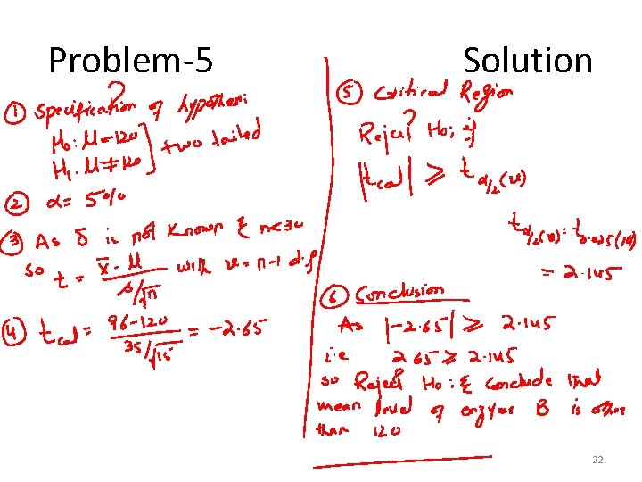 Problem-5 Solution 22 