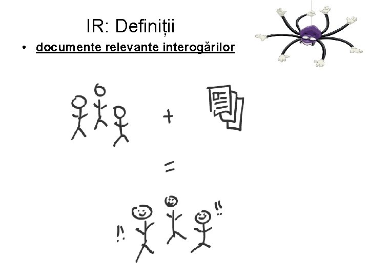 IR: Definiții • documente relevante interogărilor 
