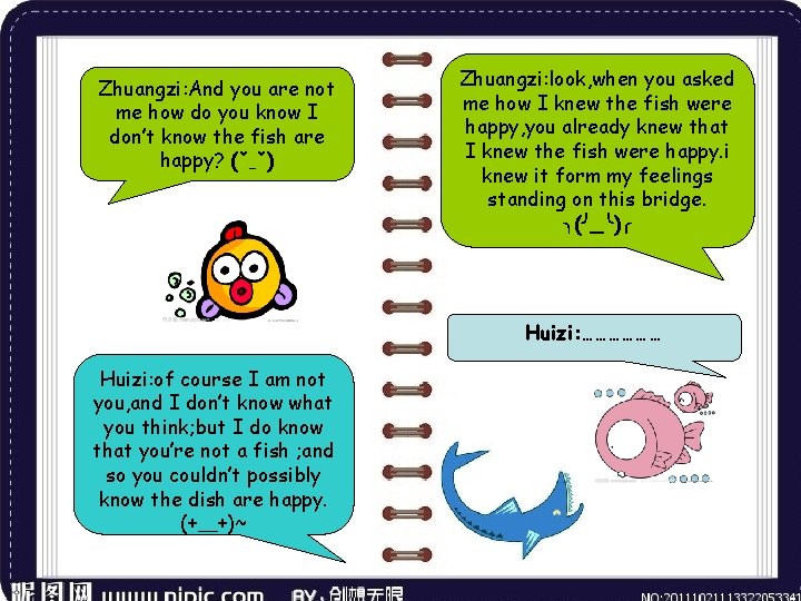 Zhuangzi: And you are not me how do you know I don’t know the