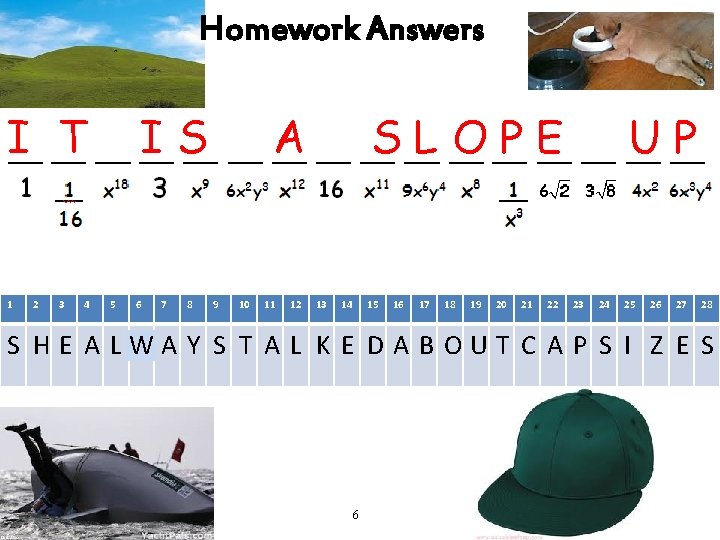 Homework Answers I T 1 2 3 4 IS 5 6 7 8 A