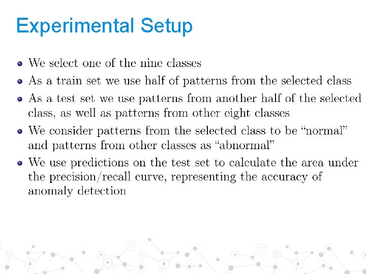 Experimental Setup 