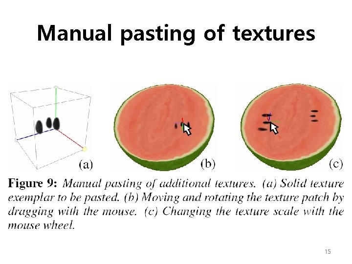 Manual pasting of textures 15 