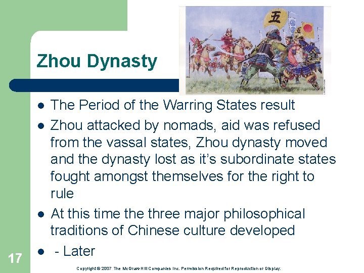 Zhou Dynasty l l l 17 l The Period of the Warring States result