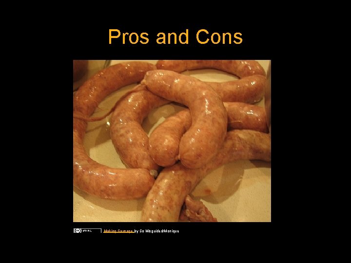 Pros and Cons Making Sausage by So Misguided/Monique 