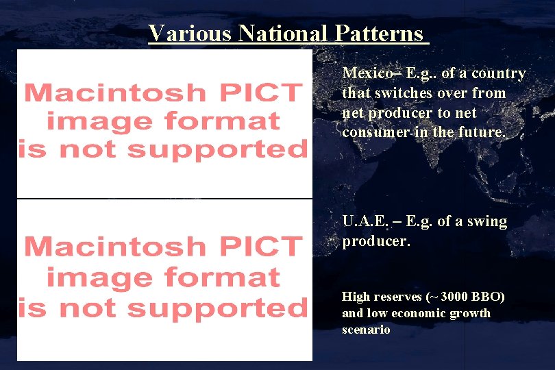 Various National Patterns Mexico– E. g. . of a country that switches over from