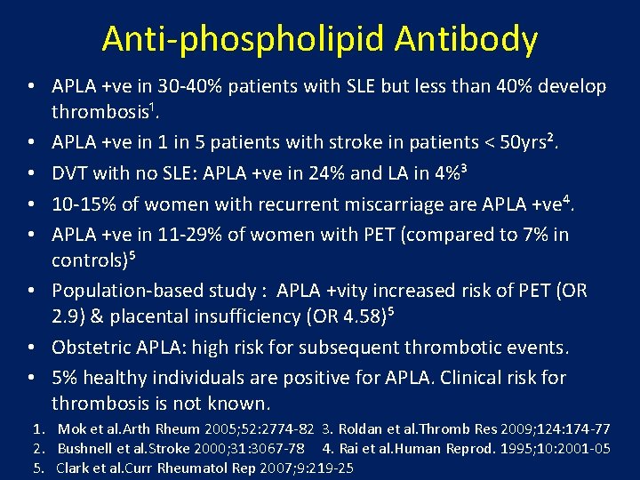 Antiphospholipid Antibody Syndrome Dr Ramesh Jois Consultant Rheumatologist