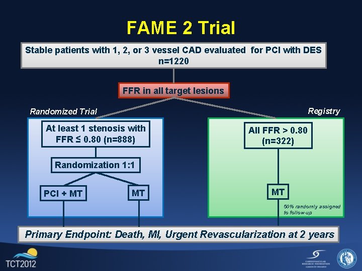 FAME 2 Trial Stable patients with 1, 2, or 3 vessel CAD evaluated for