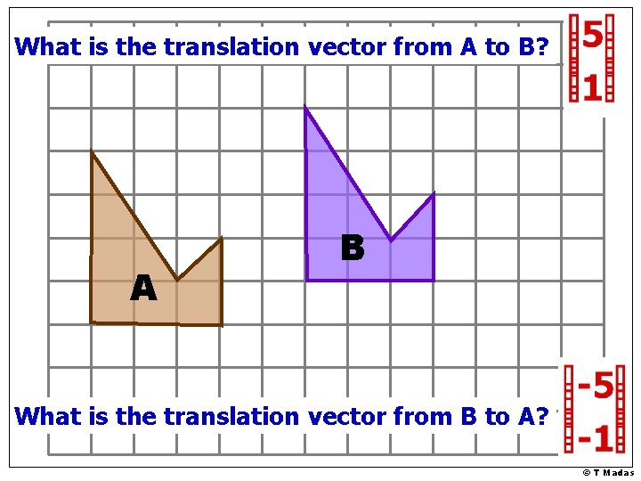 What is the translation vector from A to B? A B What is the