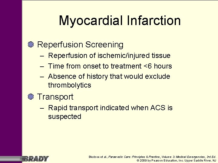 Myocardial Infarction Reperfusion Screening – Reperfusion of ischemic/injured tissue – Time from onset to Myocardial Infarction Reperfusion Screening – Reperfusion of ischemic/injured tissue – Time from onset to