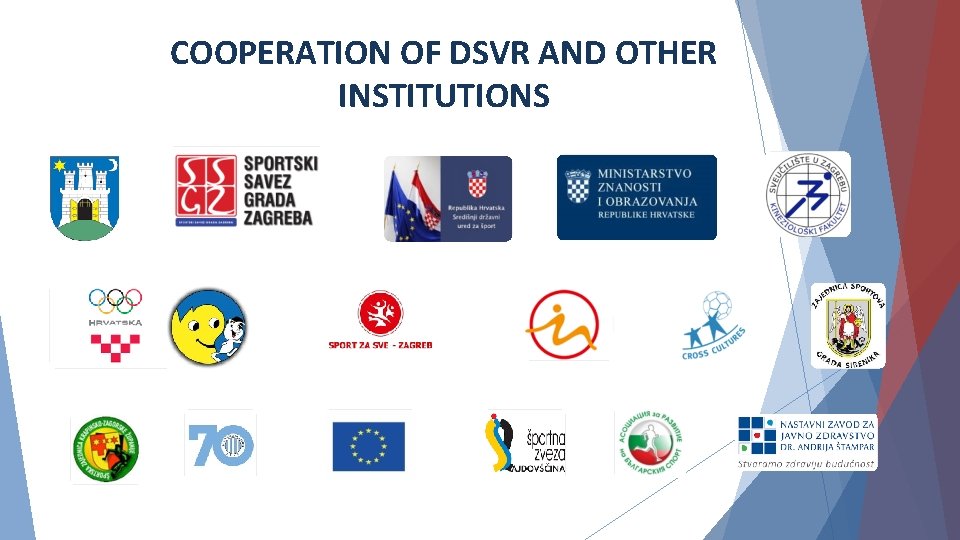 COOPERATION OF DSVR AND OTHER INSTITUTIONS 