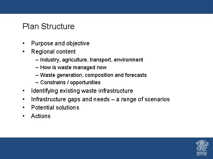 Plan Structure • • Purpose and objective Regional content – Industry, agriculture, transport, environment Plan Structure • • Purpose and objective Regional content – Industry, agriculture, transport, environment