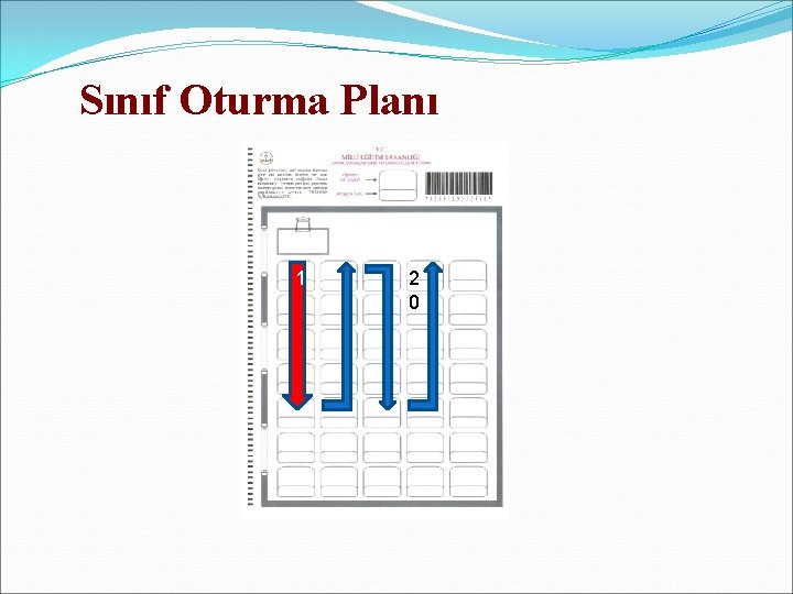 Sınıf Oturma Planı 1 2 0 