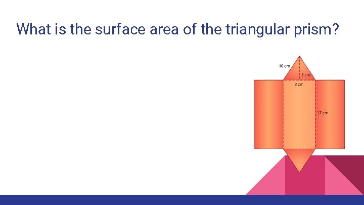 What is the surface area of the triangular prism? 