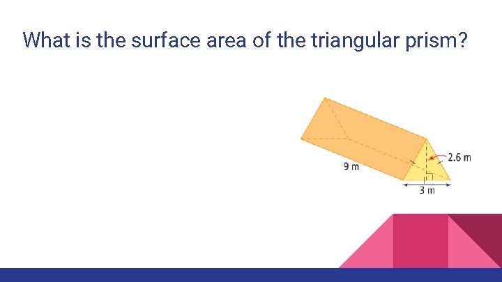 What is the surface area of the triangular prism? 