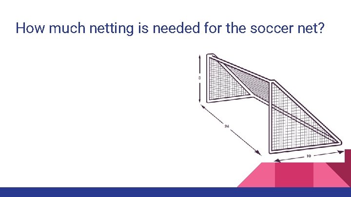 How much netting is needed for the soccer net? 