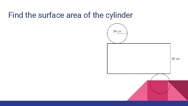 Find the surface area of the cylinder 