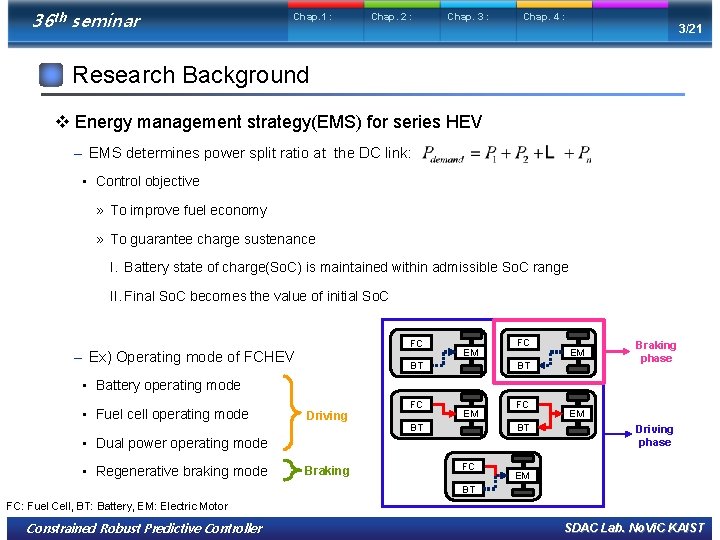 36 th seminar Chap. 1 : Chap. 2 : Chap. 3 : Chap. 4