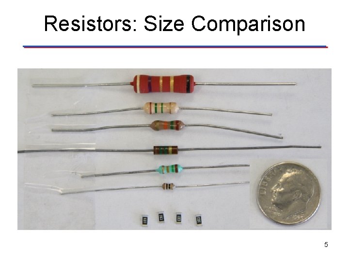 Resistors: Size Comparison 5 