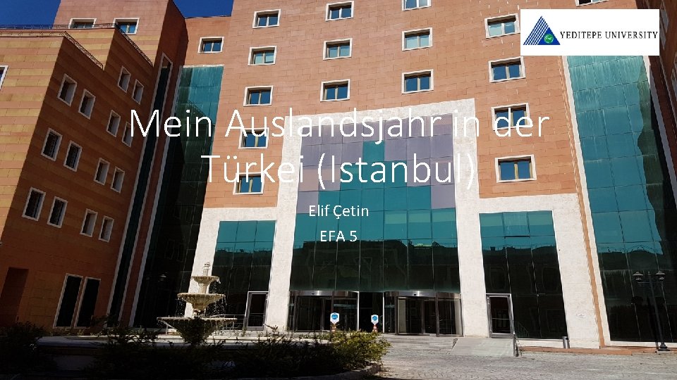 Mein Auslandsjahr in der Türkei (Istanbul) Elif Çetin EFA 5 