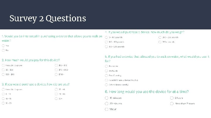 Survey 2 Questions 