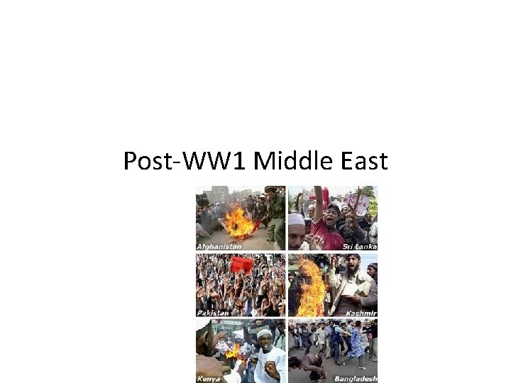 Post-WW 1 Middle East 