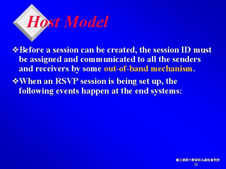 Host Model v. Before a session can be created, the session ID must be