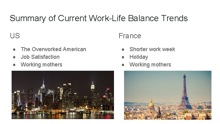 WorkLife Balance in France vs the United States