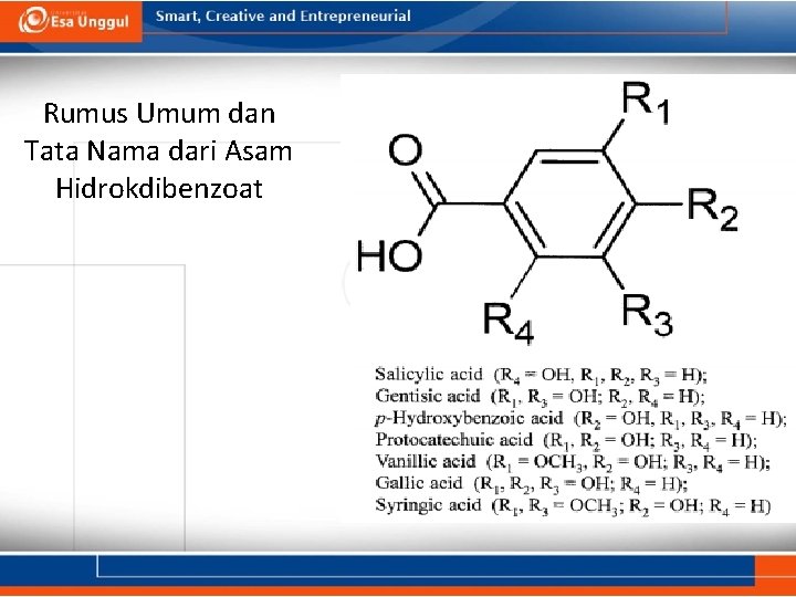 Rumus Umum dan Tata Nama dari Asam Hidrokdibenzoat 