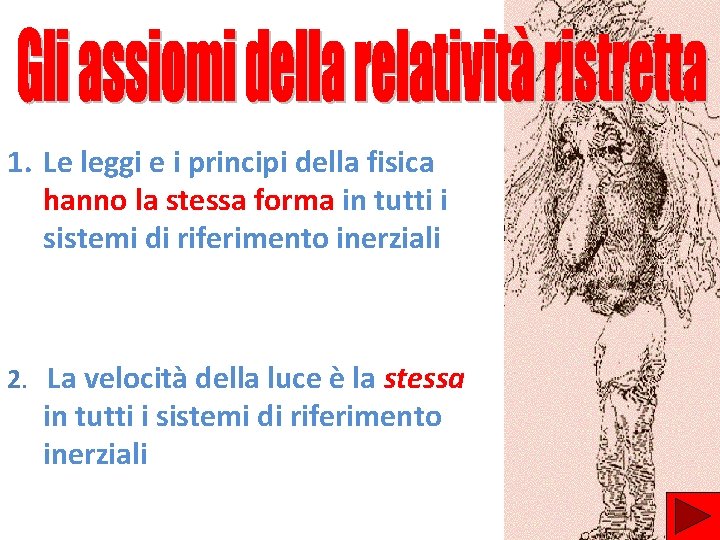 1. Le leggi e i principi della fisica hanno la stessa forma in tutti