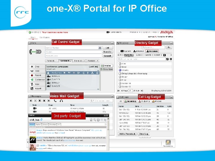 one-X® Portal for IP Office 3 rd party Gadget 