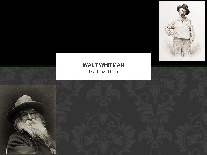 WALT WHITMAN By: David Lee 