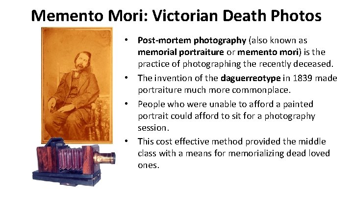 Memento Mori: Victorian Death Photos • Post-mortem photography (also known as memorial portraiture or