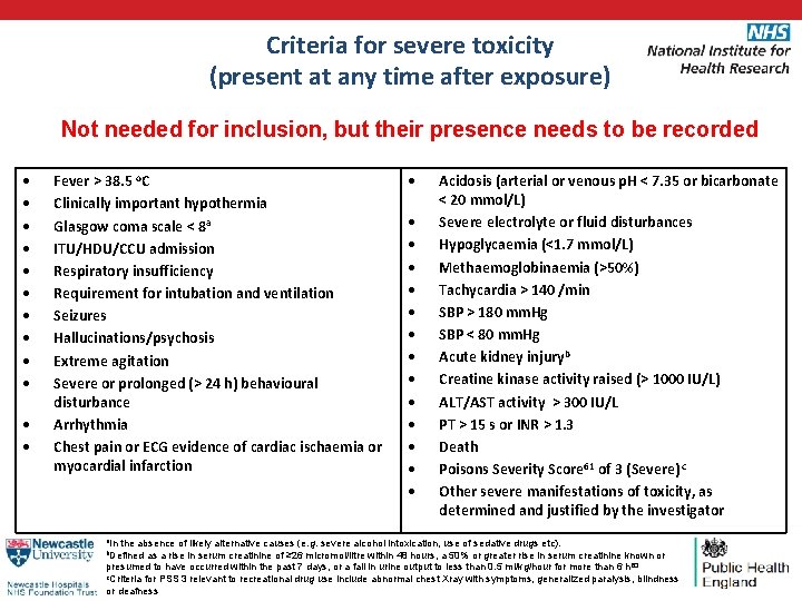 OVERVIEW Identification and characterization of the clinical toxicology