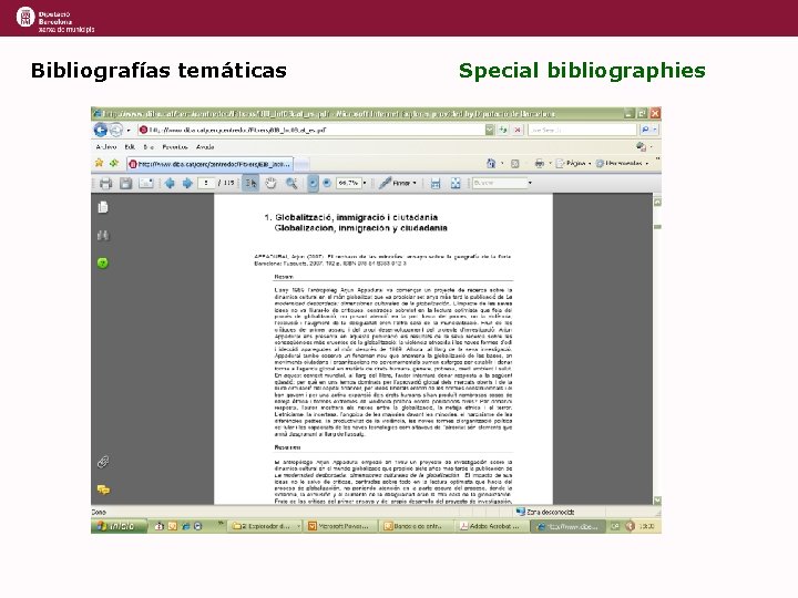 Bibliografías temáticas Special bibliographies Bibliografías temáticas Special bibliographies