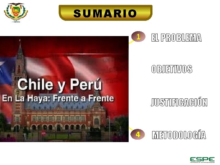 SUMARIO 1 EL PROBLEMA 2 OBJETIVOS 3 JUSTIFICACIÓN 4 METODOLOGÍA 