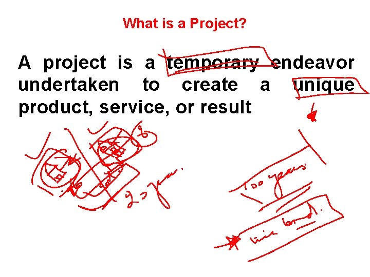 What is a Project? A project is a temporary endeavor undertaken to create a