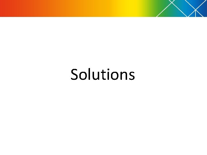 Solutions 