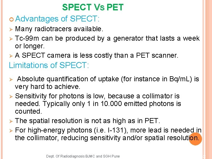 POSITRON EMISSION TOMOGRAPHY By Dr Pooja Deshpande PET