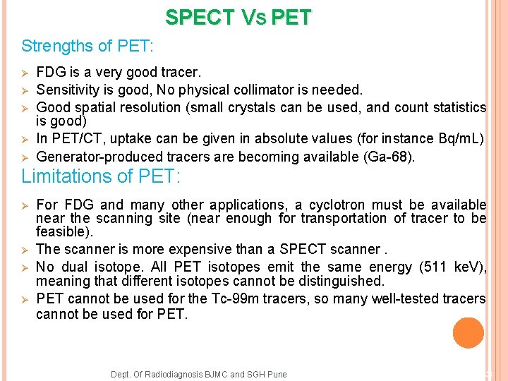 POSITRON EMISSION TOMOGRAPHY By Dr Pooja Deshpande PET