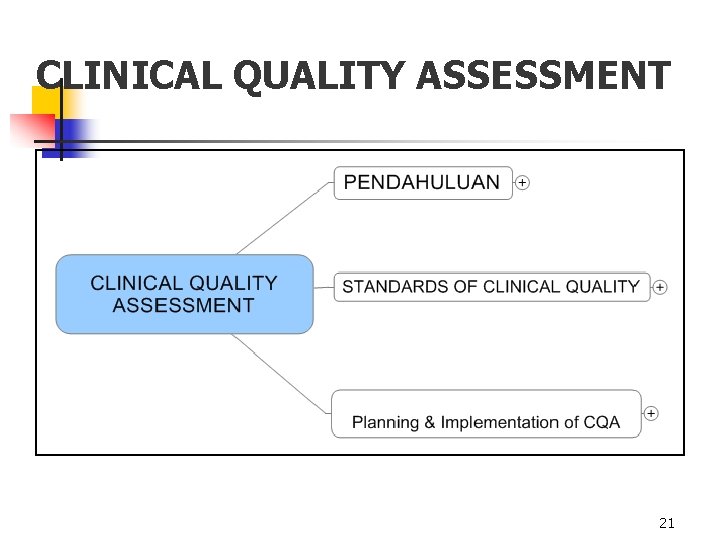 CLINICAL QUALITY ASSESSMENT 21 